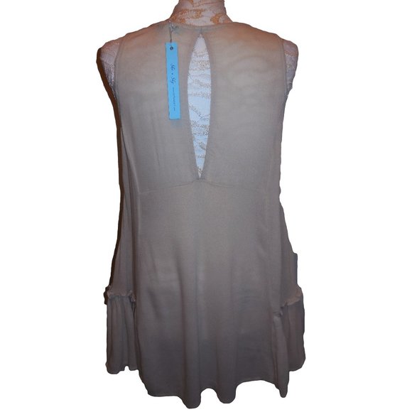 Dress Sleeveless summer ivory minidress sundress summer M - Picture 8 of 8